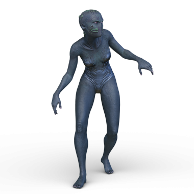 Dişi bir uzaylının 3D görüntüsü