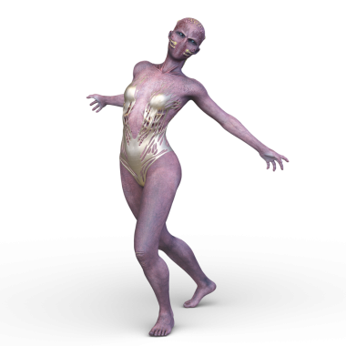 Dişi bir uzaylının 3D görüntüsü