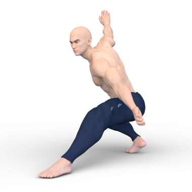 3 boyutlu kung fu ustası tasviri