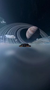 UFO 'nun 3B canlandırması.