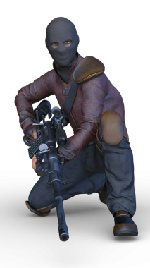 Maskeli askerin 3 boyutlu canlandırması