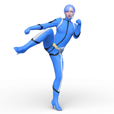 Bir siber kadının 3 boyutlu canlandırması