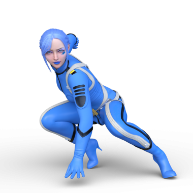 Bir siber kadının 3 boyutlu canlandırması