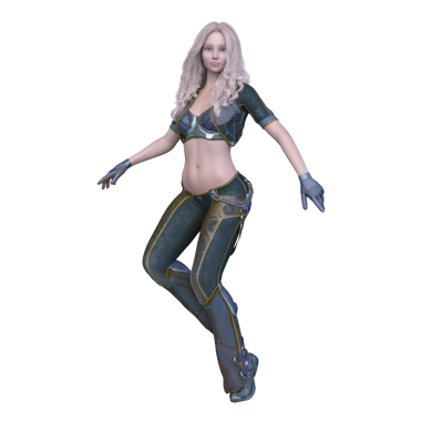 bir kadın savaşçı 3D render