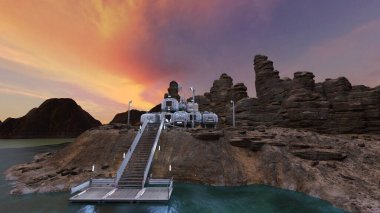 Gezegen keşif üssünün 3D görüntülemesi