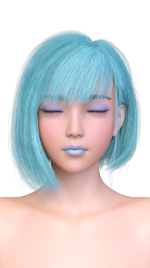 Bir kadının yüzünün 3 boyutlu görüntüsü.