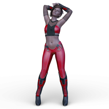 bir kadın savaşçı 3D render