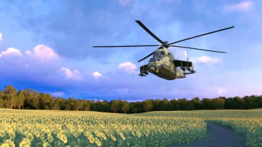 Helikopterin 3 boyutlu görüntülemesi