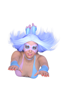 Bir siber kadının 3 boyutlu canlandırması