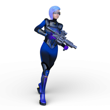 Bir siber kadının 3 boyutlu canlandırması