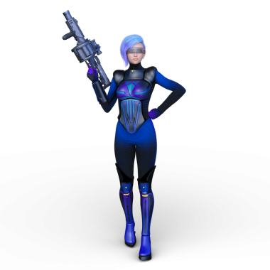 Bir siber kadının 3 boyutlu canlandırması