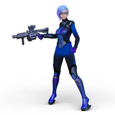 Bir siber kadının 3 boyutlu canlandırması