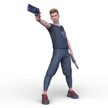 Bir savaşçının 3DCG görüntüleri