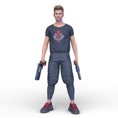 Bir savaşçının 3DCG görüntüleri