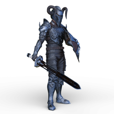 Bir şövalyenin 3 boyutlu canlandırması