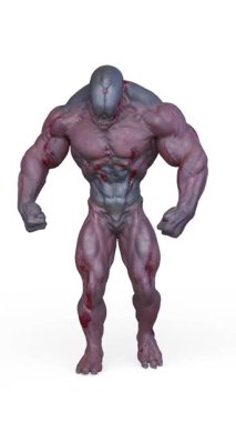 Yürüyen bir canavarın 3 boyutlu görüntüsü