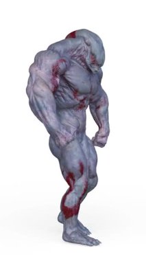 Yürüyen bir canavarın 3 boyutlu görüntüsü