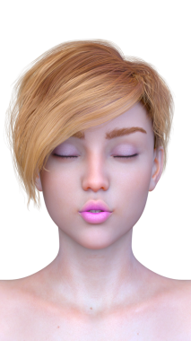 Bir kadının yüzünün 3 boyutlu görüntüsü.