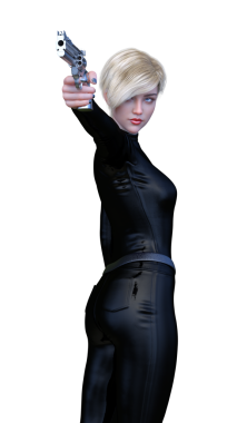 Bir siber kadının 3 boyutlu canlandırması