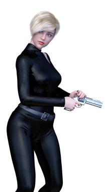 Bir siber kadının 3 boyutlu canlandırması