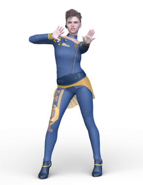 Bir siber kadının 3 boyutlu canlandırması