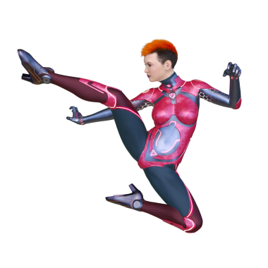 Bir siber kadının 3 boyutlu canlandırması