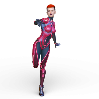 Bir siber kadının 3 boyutlu canlandırması