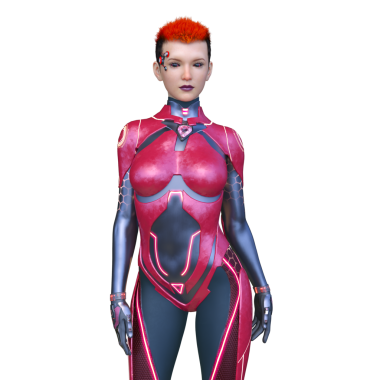 Bir siber kadının 3 boyutlu canlandırması