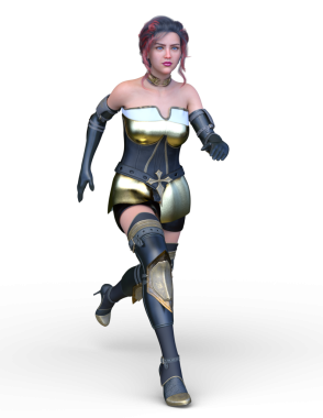 Bir siber kadının 3 boyutlu canlandırması