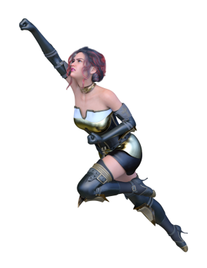 Bir siber kadının 3 boyutlu canlandırması