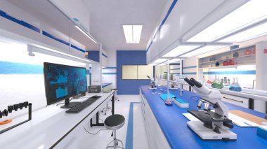 Laboratuvarın 3B görüntülemesi