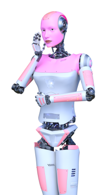 Dişi bir robotun 3D canlandırması