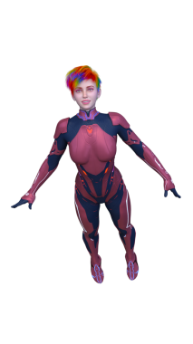 Bir siber kadının 3 boyutlu canlandırması