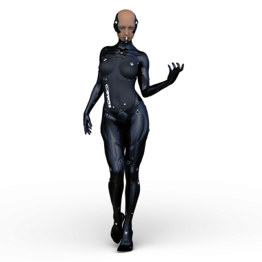 Dişi bir sayborgun 3D canlandırması