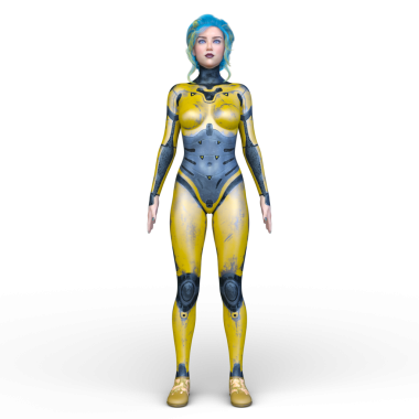 Bir siber kadının 3 boyutlu canlandırması