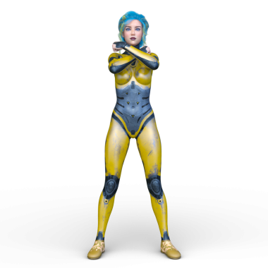 Bir siber kadının 3 boyutlu canlandırması