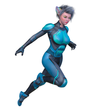 Bir siber kadının 3 boyutlu canlandırması