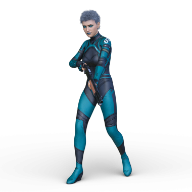 Bir siber kadının 3 boyutlu canlandırması