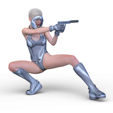 Bir siber kadının 3 boyutlu canlandırması