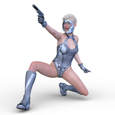 Bir siber kadının 3 boyutlu canlandırması