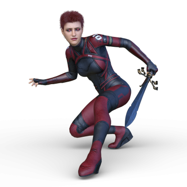 Bir siber kadının 3 boyutlu canlandırması