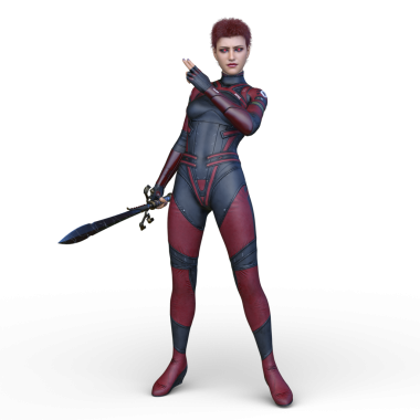 Bir siber kadının 3 boyutlu canlandırması