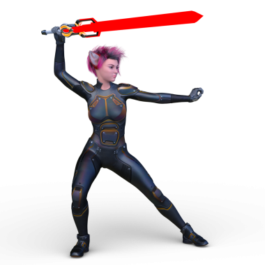 Bir cadaloz eskrimcisinin 3B görüntülemesi