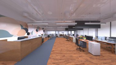 Ofis alanının 3B görüntülemesi