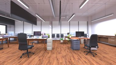 Ofis alanının 3B görüntülemesi