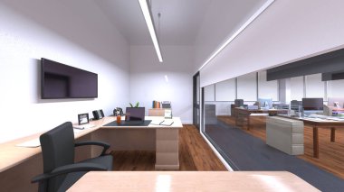 Ofis alanının 3B görüntülemesi