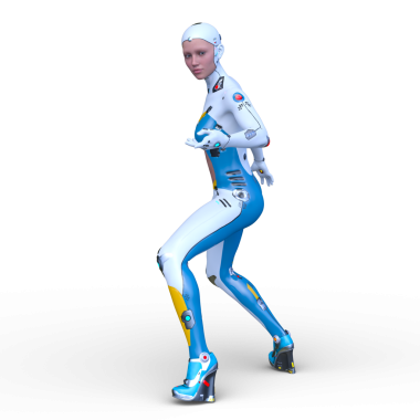 Dişi bir sayborgun 3D canlandırması