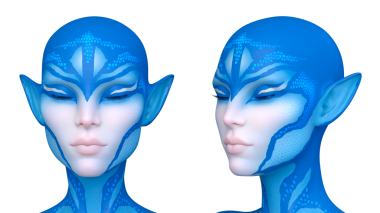 Dişi bir uzaylının 3 boyutlu görüntüsü