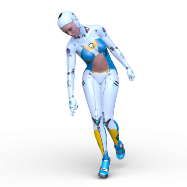 Dişi bir sayborgun 3D canlandırması