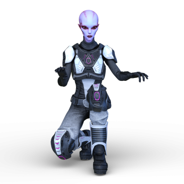 Dişi bir uzaylının 3D görüntüsü